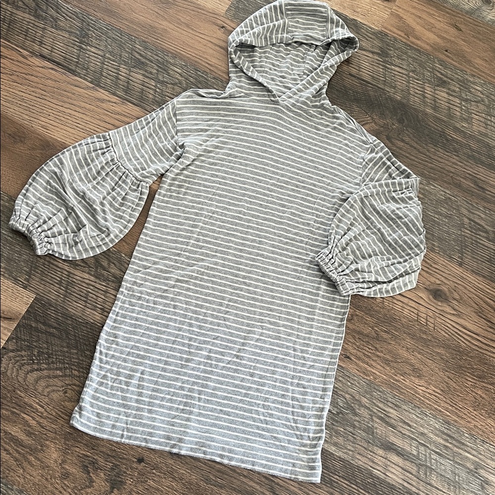 Lou & Grey soft balloon sleeve hooded dress S